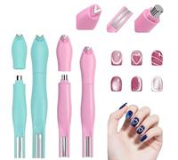 3-in-1 Heart Shape Round Line Shape Nail Art Magnet Pen, Strong Heart Shapes Magnet Pen for Cat Eye Gel Polish, Magnetic Nail Art Tool for DIY Nails Salon Decoration