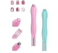 3 in 1 Heart Shape Round Line Shape Nail Art Magnets Pen - Upgrade Heart Shape Round Line Shape Nail Art Magnet Pen,Magnetic Nail Art Tool for Stunnings Cat Eyes Effect (Pink+Green)