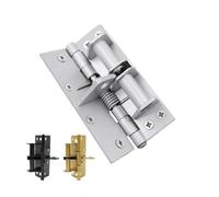 3 in 1 Heavy Duty Automatic Door Closer,Self Closing Invisible Doors Spring Hinges,90° Positioning Stopper Suitable for Wooden Doors(Black)