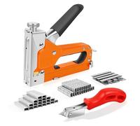 3 in 1 Heavy Duty Staple Gun Kit with 3000 Staples, Stainless Steel Upholstery Stapler, Cable Stapler for Wood, Manual Brad Nailer Power Adjustment Stapler Gun for Wood,Crafts,Carpentry,Decoration DIY