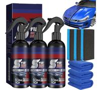 3 In 1 High Protection Quick Car Coating Spray, Ceramic Car Coating Spray, Car Ceramic Coating Agent, Car Polish Quick Coat, Car Wax Polish Spray for Cars (2025 Neu/Pack 3 - Most Popular)