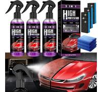 3 In 1 High Protection Quick Car Coating Spray, Ceramic Car Coating Spray, Car Ceramic Coating Agent, Car Polish Quick Coat, Car Wax Polish Spray for Cars (Most Popular Pack/Pack 3)