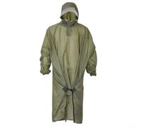 3-in-1 Hiking Rain Jacket with Backpack Cover, Lightweight 20D Silicone Waterproof for Mountaineering Camping Fishing, Convertible Ground Sheet Tarp, Antique Green(Antique Teal C)