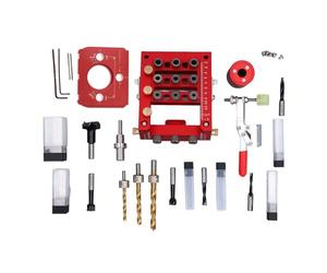 3 - in - 1 Hinge Drill Jig for Cabinet Doors, Aluminum Alloy Hinge Drilling Positioner with Adjustable Opening Margin, Hole Guide & Locator for Woodworking