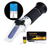 3-in-1 Honey Refractometer Brix/Moisture/Baume Tester Meter ATC, Tri-Scale 58-90%/12-27%/38-43Be', Sugar Water Content Level Beekeeping Maple Syrup, Test Kit w/Calibration Oil & Block