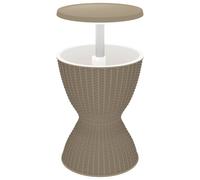 3-in-1 Ice Cooler Table Light Brown Polypropylene