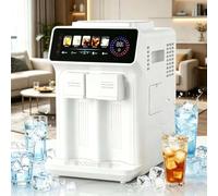 3-in-1 Ice Maker, Countertop Machine with 15kg Daily Output, 5 Dispensing Modes for Milk, Honey, Coffee, Cola, Cocktail, 48dB Quiet for Home Parties (Gun gray)