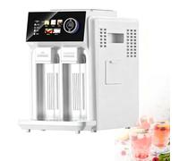 3-in-1 Ice Maker Slush Machine, High Output 15kg/24h, 5 Dispensing Modes for Milk, Honey, Coffee, Cola, Cocktail, 48db Quiet Operation, Ideal for Coffee Shops and Parties (White Knob)