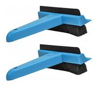 3 in 1 Ice Scraper for Car Windshield and Windows 2 Pack - Snow and Frost ice Remover with Squeegee Blade for Windscreen, Mirrors, Automotive Winter Car Cleaning Tool - Assorted Colours