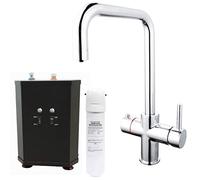 3 in 1 Instant Boiling Water Hot Cold Water Angular Kitchen Tap Filter & Tank