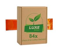 3 in 1 Instant Coffee Caremel Sticks, Original Flavor, Single-Serve Sachets, Rich & Creamy Coffee Powder, Just Add Hot Water, Travel-Friendly Pack of 84 | Compatible For Nescafe By Luxe Bitez
