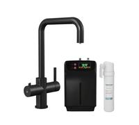 3 In 1 Instant Hot Water Kitchen Sink Tap With Tank And Filter - Matt Black - Modern Mixer Tap By Balterley