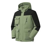 3 in 1 Jacket Men Fleece Skiing Jacket Softshell Winter Waterproof Windproof Coat Full Zip Pockets Oversized Water Resistant Rain Jacket Plus Size Fleece Coat for Walking Warehouse Clearance UK Sale