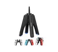 3-in-1 Joy-Con Charging Grip for Nintendo Switch & OLED - Charges 4 Joy-Cons, Doubles as Comfort Grip & Storage Holder