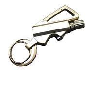 3 In 1 Keychain Lighter Metal Bottle Opener for Camping Outdoor Survival BBQ, Windproof Waterproof Matchstick, Reusable Refillable Gas, Christmas Valentine's Day Birthday (1, Gold)