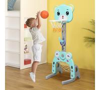 3-in-1 Kids Basketball Hoop Stand Set Ring Toss Portable Sport Activity Center