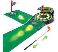 3 in 1 Kids Golf Game Set with Rotating Score Target, Adjustable Club,120cm Putting Mat,12 Balls,Desktop or Floor Mini Golf Toy for Toddlers Boys Girls Aged 3-8,Family Indoor Outdoor Sports Gift