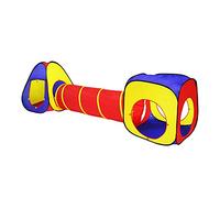 3-in-1 Kids Play Tent Collapsible Teepee Cube Crawl Tunnel Playhouse Maze Indoor Outdoor Jungle Gym Ball Pit Fort Activity Playset for Children