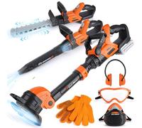 3-in-1 Kids Tool Set - Kids Weed Wacker Toy, Kids Leaf Blower & Chainsaw