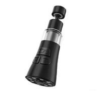 3-in-1 Kitchen Faucet Extender 360° Rotating Spray Head 316 Stainless Steel Adjustable Water Filter Tap Aerator for Sink Washing Rinsing(black)