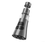 3-in-1 Kitchen Faucet Extender 360° Rotating Spray Head 316 Stainless Steel Adjustable Water Filter Tap Aerator for Sink Washing Rinsing(gray)