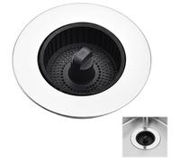 3 in 1 Kitchen Sink Strainer Plug, Universal Sink Stopper with Pop Up Drain Filter, Electroplated Finish, 38mm by 110mm Size, for Food Waste Capture and Quick Drainage