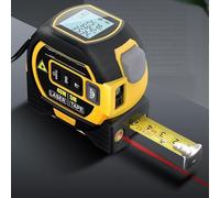 3 in 1 Laser Tape Measure, Digital Laser Distance Meters with LCD Display, 40M/131FT Laser Measure, 5M/16FT Tape Measure, Measuring Area/Volume/Distance/Area Pythagorean Measurement
