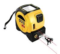 3-in-1 Laser Tape Measure, Digital Laser Measurement Tool with Cross Line Level 60m, Distance Meters Building Measurement Device with LCD Display, Distance Meter Pythagorean/Area/Volume Calculation