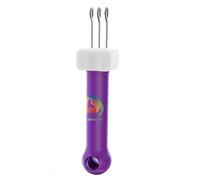 3-in-1 Latch Hook Cord Knitting Tool - Crochet & Binding-Off, Purple