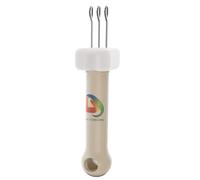 3-in-1 Latch Hook for Crocheting & Binding-Off, Knitting Tool with Latch-Hook Needles, Beige
