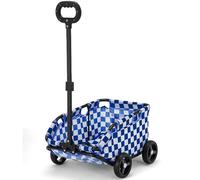 3-in-1 Lightweight Folding Dog Stroller, Rolling Pet Carrier for Small Dogs & Cats, 4-Wheel Travel Trolley, Portable Puppy Stroller for Easy Outdoor Adventures