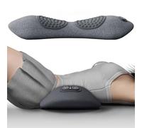 3-in-1 Lumbar Massage Pillow with Kneading Massage and Heat, Ergonomic Back Mass-AGER for Sciatica Pain Relief, Portable Electric Mas-sage Cushion (Light Gray)