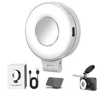 3-in-1 Magnetic Beauty Selfie Light for Phones, New Pocket Magnetic Selfie Light with Mirror, Adjusted 3 Lights Modes, for Photos, Selfies (white)