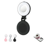 3-in-1 Magnetic Beauty Selfie Light, New Magnetic Beauty Selfie Light for Phones, Mini fill light, Cold And Warm Dual Colors, For Photography, Recording, Video Conference (Black)