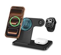 3 in 1 Magnetic Wireless Charging Station for Apple Mag-Safe Charger Stand,Magnetic Wireless Charger for iPhone 17 16 15 14 13 12 Pro/Pro Max/Plus,AirPods Pro/4/3, iWatch Ultra/11/10/9/8/7