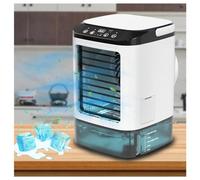 3 In 1 Mini Air Conditioner, 900ml Water Tank,with Ice Box,3 in1 Portable Air Condition 3 Wind Speeds,Cooling Mist,7 LED Lights Air Condioner for Home Office Travel