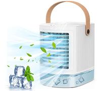 3 In 1 Mini Portable Air Conditioner, Mini Air Cooler Humidifier Usb Powered Evaporative Air Cooling Fan, Humidifier Fan Cooler With 3 Speeds 7 Colors Evaporative Coolers For Room Desktop Office 5w