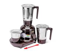 3-in-1 Mixer Grinder 3 Stainless Steel Jars Dry Wet Grinding Indian Mixer 750W
