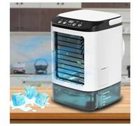 3 In 1 Mobile Air Conditioners, 900ml Water Tank,with Ice Box,3 in1 Air Con Machine for Home 3 Wind Speeds,Cooling Mist,7 LED Lights Air-Cooler for Home Small Office