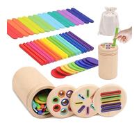 3-In-1 Montessori Toys for 1 2 3 Years Old Boys Girls, Wooden Color & Shape Sorting Toy Suitable for Children 12 to 36 Months Educational Sensory Toddler Gifts for 1 2 3 Year Olds Boys Girls Baby Toys