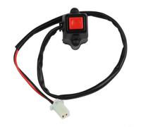 3 in 1 Motorcycle Handlebar Switch Assembly for Headlamp for Horn Flasher - ABS Rocker Style Control for Quad Scooter Repair 22mm Fitment(Red)