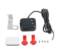 3 in 1 Motorcycle Thermometer Voltmeter Handlebar Mount Digital Temperature Meter Real Data Display USB Power Socket
