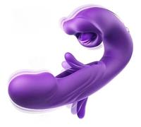 3-in-1 Mouth Slap Lick and Tongue Vibrator, Dildo Vibrator Sex Toy for Women,Couples G-spot Clitoral Stimulator with 7 Slaps 7 Vibrations and 5 Tongue Licks and Sucks, Nipple and Anal Stimulation UK