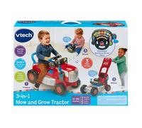 Vtech Baby 3-in-1 Mow and Grow Tractor, English | 3-in-1 push-along and ride-on mower with detachable driver panel, mode detection, phrases and songs. Ages 12-36 months