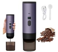 3 in 1 Multi Capsule Coffee Maker, Portable Coffee Maker, Capsule Espresso and Ground Coffee, Electric Espresso Machine, 15 Bar, for Office Travel Camping Home (Purple)