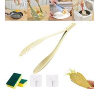 3-in-1 Multi-Functional Food Clip, 2024 New 3 in 1 Multi-Functional Food Clip, Home Kitchen Food Tongs, Food Grade Materials&High Temperature Resistance (Yellow)