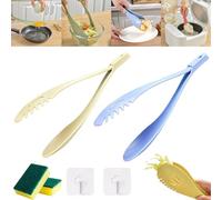 3-in-1 Multi-Functional Food Clip, 2024 New 3 in 1 Multi-Functional Food Clip, Home Kitchen Food Tongs, Food Grade Materials&High Temperature Resistance (2Pcs-A)