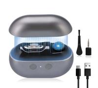 3-in-1 Multi-Functional Smart Nail Clipper, Electric Nail Clipper with Led Light, Electric Nail Clippers for Toenails, USB Charging, 2 Speeds & Nail Clippings Storage (Gray)