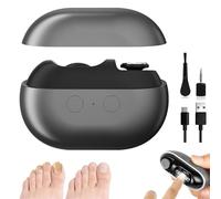 3-in-1 Multi-Functional Smart Nail Clipper for Seniors & Thick Nails - Electric Nail Trimmer with LED Light & Catcher - Painless Toenail/Fingernail Clipper, Low Vision (Gray)