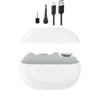 3-in-1 Multi-Functional Smart Nail Clipper for Seniors & Thick Nails - Electric Nail Trimmer with LED Light & Catcher - Toenail/Fingernail Clipper, Low Vision (White)